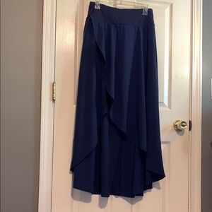 Halara Navy Blue Women's Skirt, tapered hem line and hidden shorts